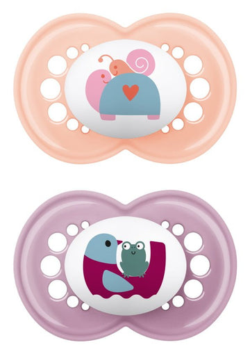 MAM Original Πιπίλα Σιλικόνης 6-16 Μηνών Πορτοκαλί/Μωβ 2 Τεμάχια (150SG)